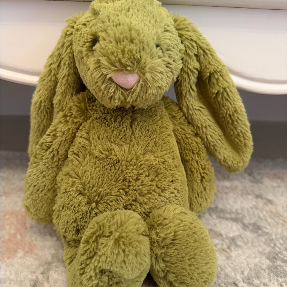 Jellycat bashful bunny green/moss medium 12' RETIRED